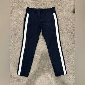 Banana Republic navy white tuxedo strip Sloane dress pants size 6